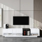 Bellemave® Two - tone media console for TVS up to 80 inches, functional TV cabinet with living room multi - purpose compartment - Bellemave